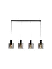 Searchlight Black Savannah 4 Light Bar Pendant Ceiling Light - Image 2 of 4