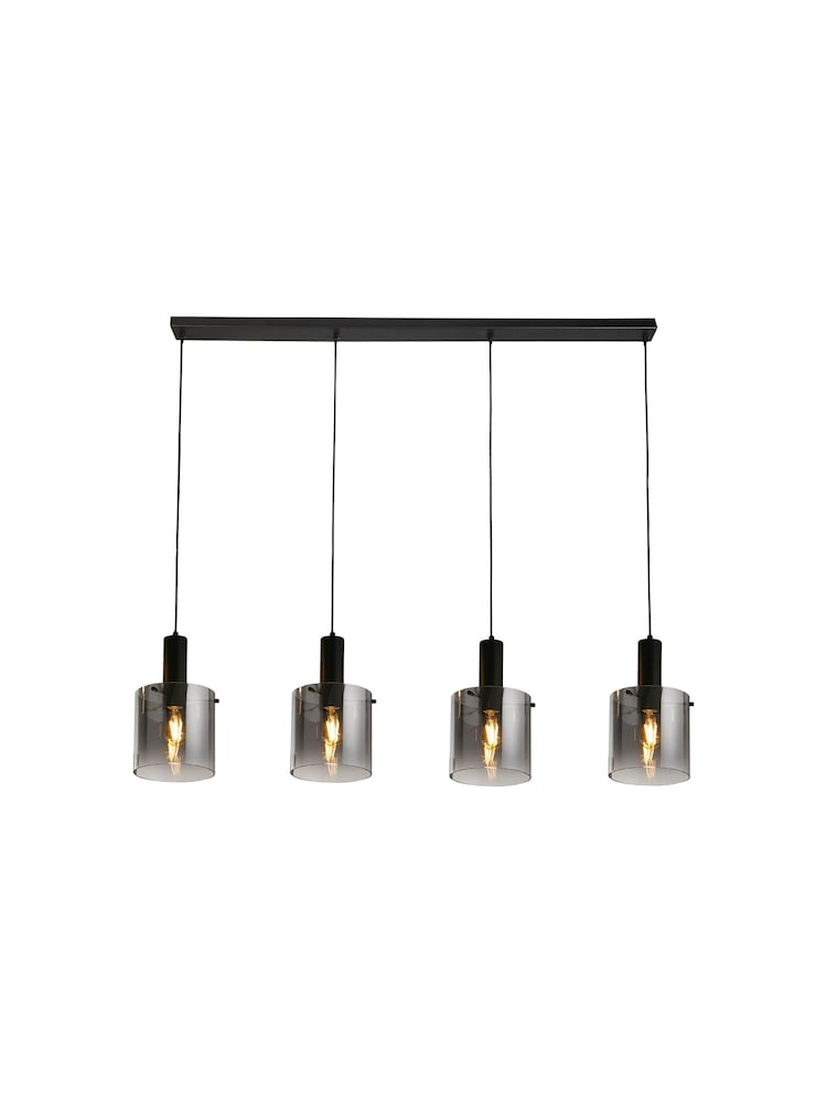 Searchlight Black Savannah 4 Light Bar Pendant Ceiling Light - Image 2 of 4