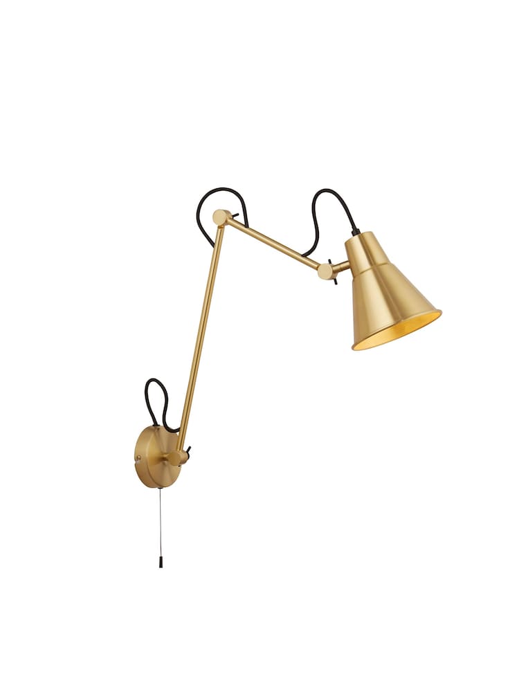 Searchlight Brass Evia Swing Arm Wall Light - Image 2 of 4