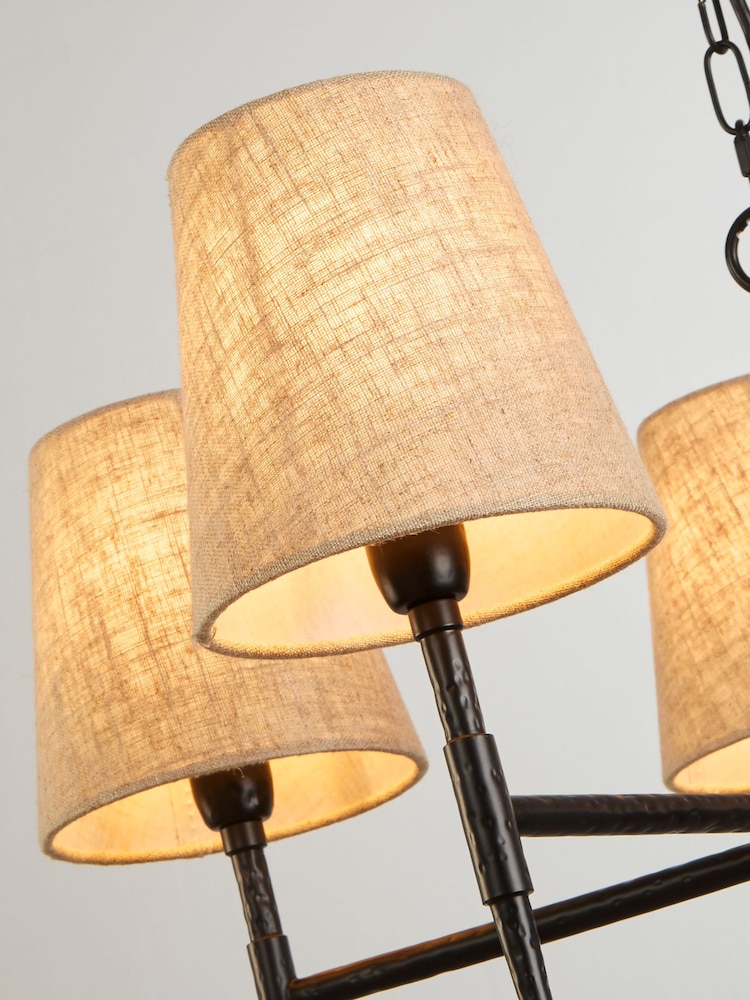 Searchlight Black Dante 5 Light Pendant Ceiling Light - Image 4 of 4