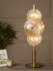 Searchlight Brass Kaleidoscope 6 Light Table Lamp - Image 1 of 5