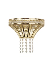 Searchlight Satin Brass Casandra 2 Light Wall Light - Image 2 of 4