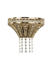 Searchlight Satin Brass Casandra 2 Light Wall Light - Image 3 of 4