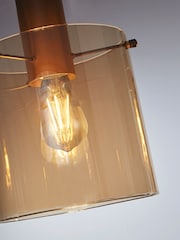 Searchlight Brown Savannah 4 Light Bar Pendant Ceiling Light - Image 2 of 4