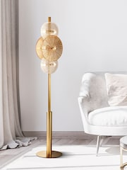 Searchlight Brass Kaleidoscope 6 Light Floor Lamp - Image 1 of 4