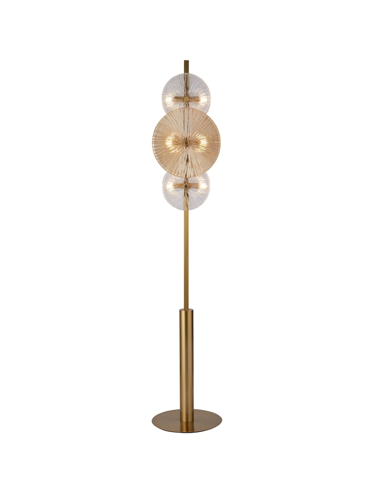 Searchlight Brass Kaleidoscope 6 Light Floor Lamp - Image 2 of 4