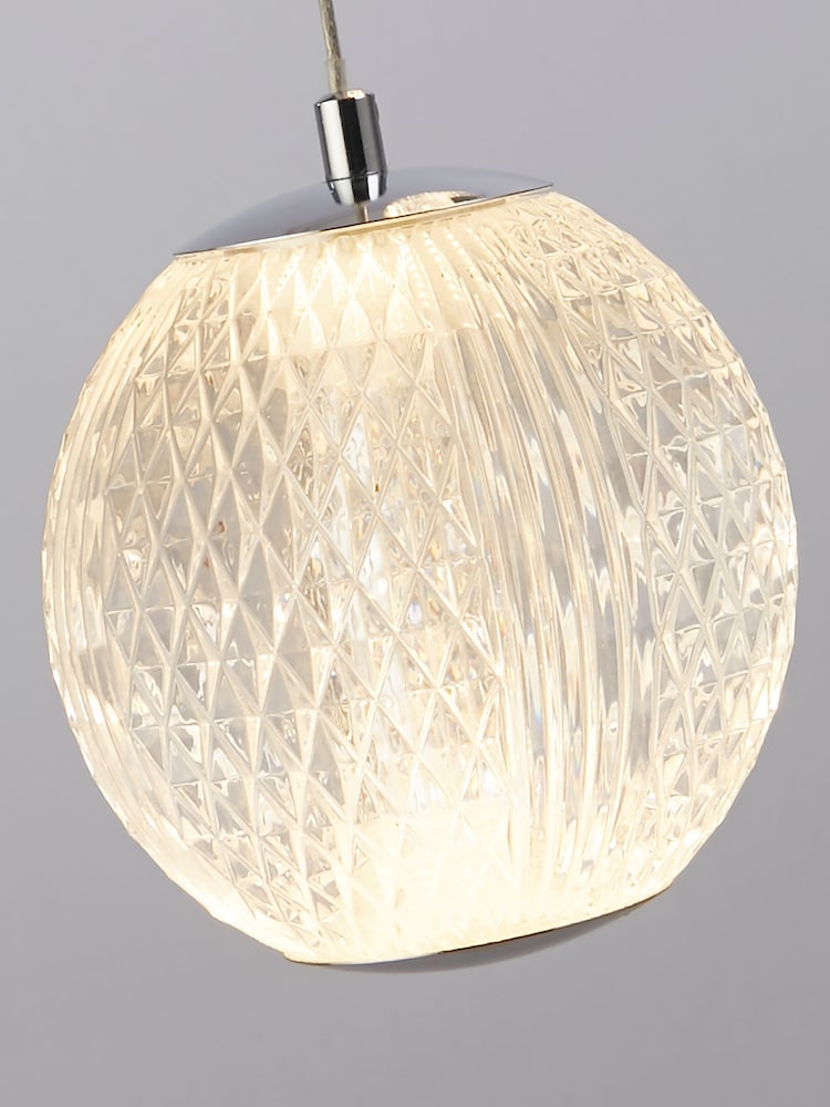 Searchlight Silver Jewel 5 Light Multi-Drop Pendant Ceiling Light - Image 4 of 4