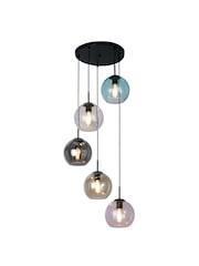 Searchlight Black Festival 5 Light Pendant Ceiling Light - Image 2 of 4