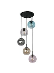 Searchlight Black Festival 5 Light Pendant Ceiling Light - Image 3 of 4