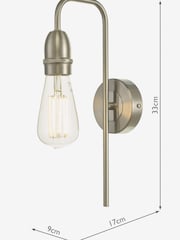 Dar Lighting Chrome Kiefer Wall Light - Image 3 of 3