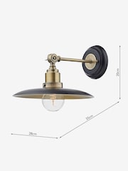 Dar Lighting Black Hannover 1 Light Wall Bracket - Image 2 of 5