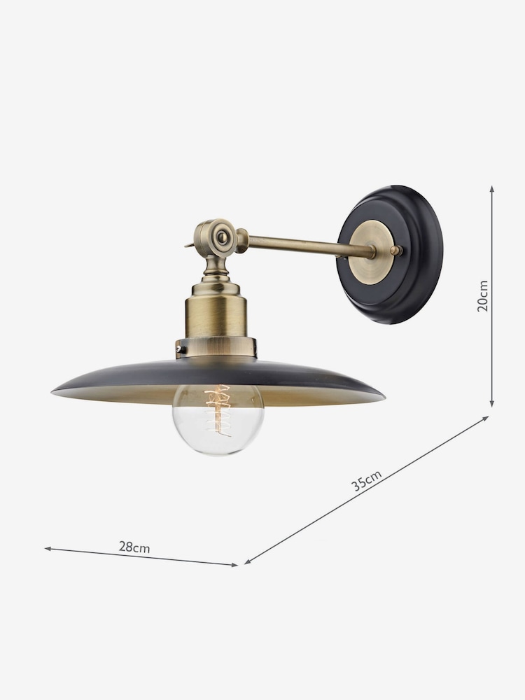 Dar Lighting Black Hannover 1 Light Wall Bracket - Image 2 of 5