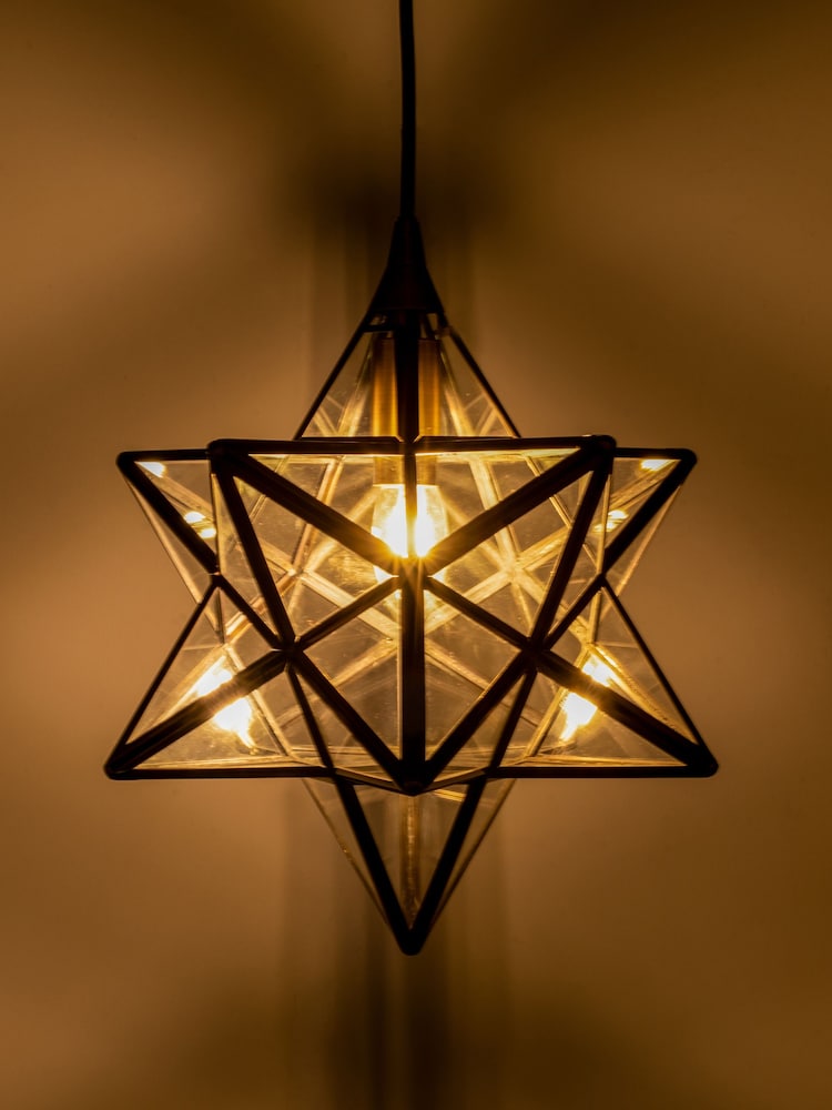 Dar Lighting Brass Ilario Small Star Pendant Ceiling Light - Image 1 of 4 Dar Lighting Brass Ilario Small Star Pendant Ceiling Light - Image 1 of 4
