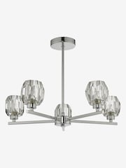 Dar Lighting Chrome Idina 5 Light Semi Flush Ceiling Light - Image 3 of 4