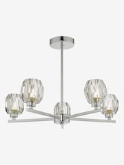 Dar Lighting Chrome Idina 5 Light Semi Flush Ceiling Light - Image 4 of 4