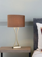 Dar Lighting Brass Oporto Wavy Table Lamp - Image 4 of 4