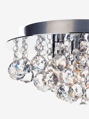 Dar Lighting Clear Pluto 3 Light Flush Ceiling Light - Image 2 of 3