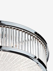 Dar Lighting Chrome Aramis 3 Light Glass Flush Ceiling Light - Image 3 of 4