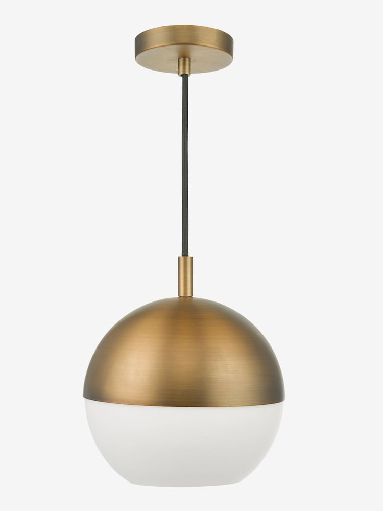 Dar Lighting Brass Andre Pendant Ceiling Light - Image 2 of 3