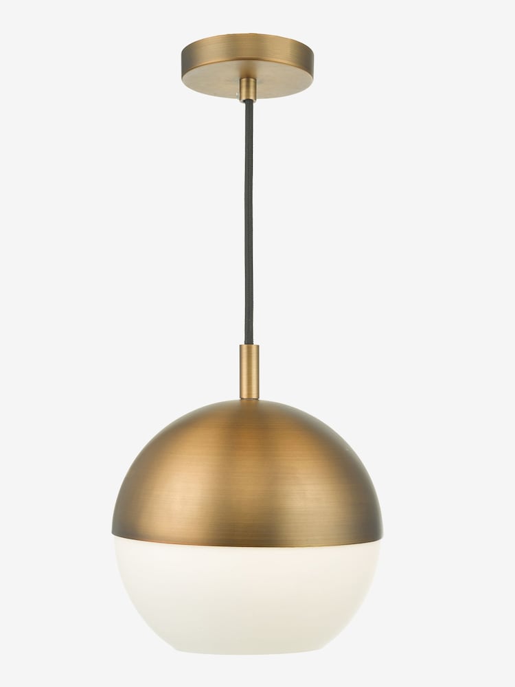 Dar Lighting Brass Andre Pendant Ceiling Light - Image 3 of 3 Dar Lighting Brass Andre Pendant Ceiling Light - Image 3 of 3