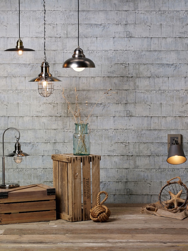 Dar Lighting Black Hannover 1 Light Pendant Ceiling Light - Image 3 of 3
