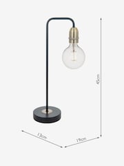 Dar Lighting Black Kiefer Table Lamp - Image 3 of 3