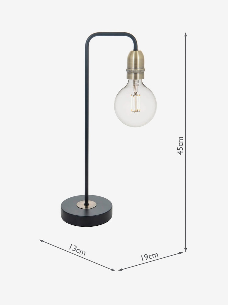 Dar Lighting Black Kiefer Table Lamp - Image 3 of 3