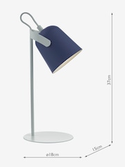 Dar Lighting Blue Effie Table Lamp - Image 2 of 2