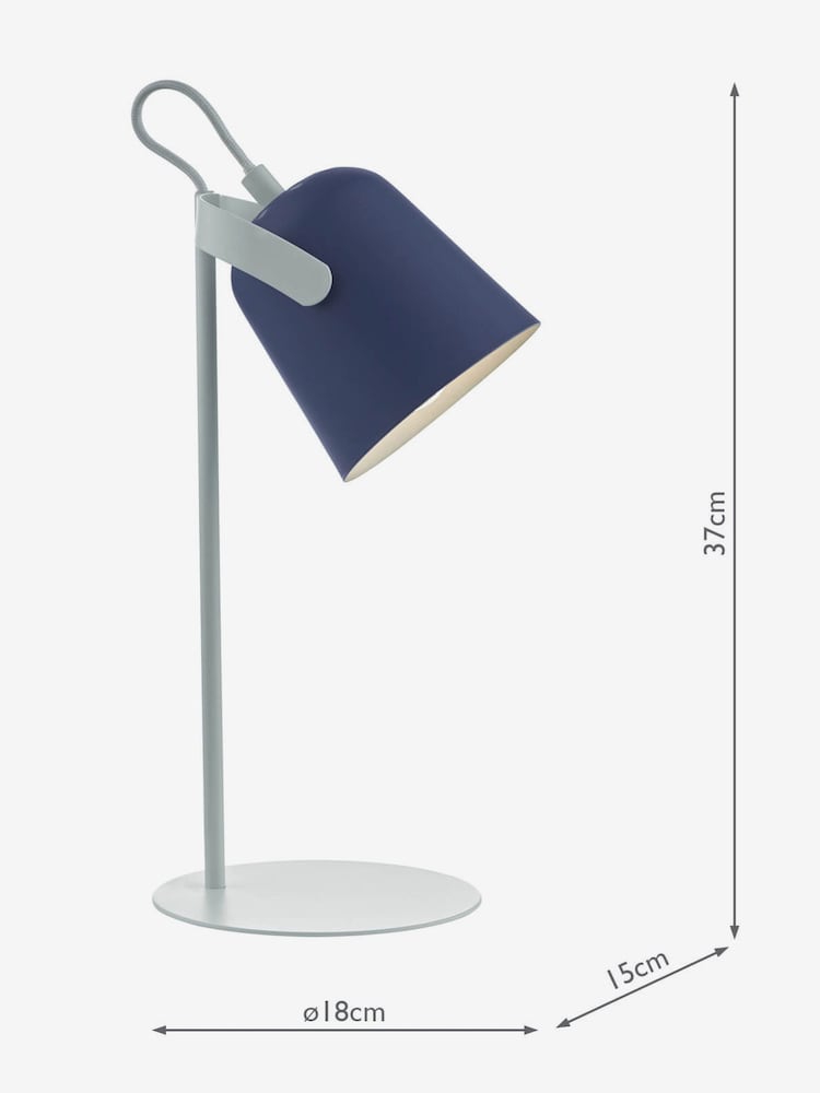 Dar Lighting Blue Effie Table Lamp - Image 2 of 2