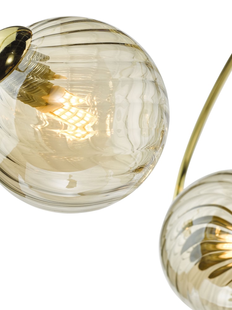 Dar Lighting Gold Etta 6 Light Semi Flush Ceiling Light - Image 2 of 5