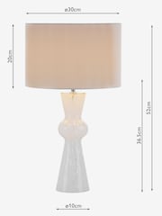 Dar Lighting White Rheneas Table Lamp - Image 1 of 5