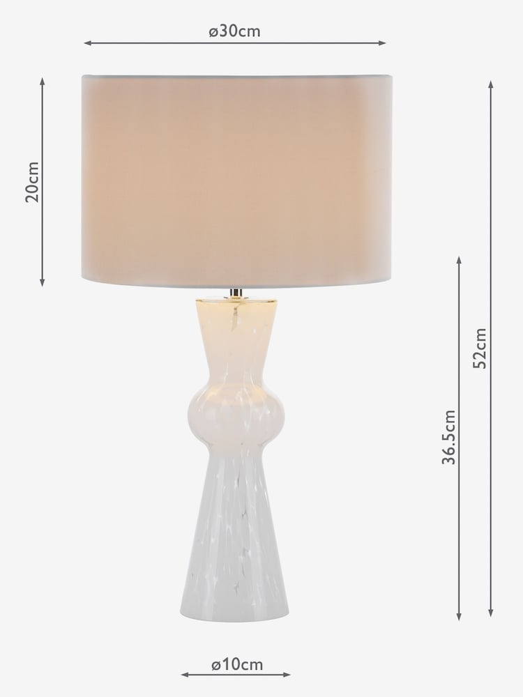 Dar Lighting White Rheneas Table Lamp - Image 1 of 5