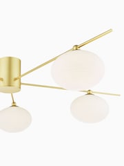 Dar Lighting Gold Jasper 5 Light Semi Flush Ceiling Light - Image 3 of 4