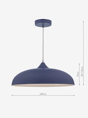 Dar Lighting Blue Kaelan Pendant Ceiling Light - Image 2 of 2