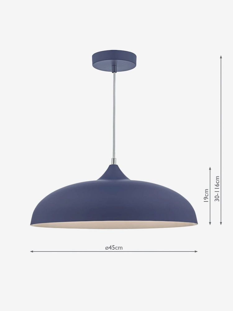 Dar Lighting Blue Kaelan Pendant Ceiling Light - Image 2 of 2
