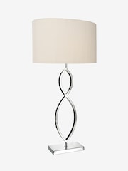 Dar Lighting Chrome Luigi 2 Hoop Table Lamp - Image 1 of 2