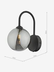 Dar Lighting Black Eissa Wall Light - Image 4 of 4