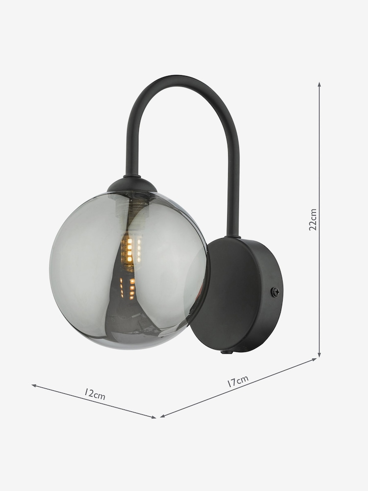 Dar Lighting Black Eissa Wall Light - Image 4 of 4