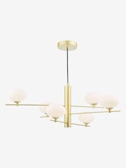 Dar Lighting Gold Jasper 6 Light Pendant Ceiling Light - Image 2 of 5