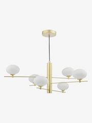 Dar Lighting Gold Jasper 6 Light Pendant Ceiling Light - Image 3 of 5