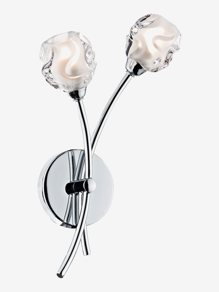 Dar Lighting Chrome Seattle Double Wall Bracket - Image 1 of 4