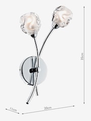Dar Lighting Chrome Seattle Double Wall Bracket - Image 2 of 4