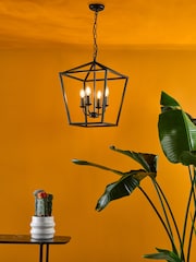Dar Lighting Black Fionn 4 Light Pendant Ceiling Light - Image 1 of 5