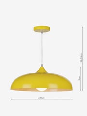 Dar Lighting Yellow Kaelan Pendant Ceiling Light - Image 3 of 3