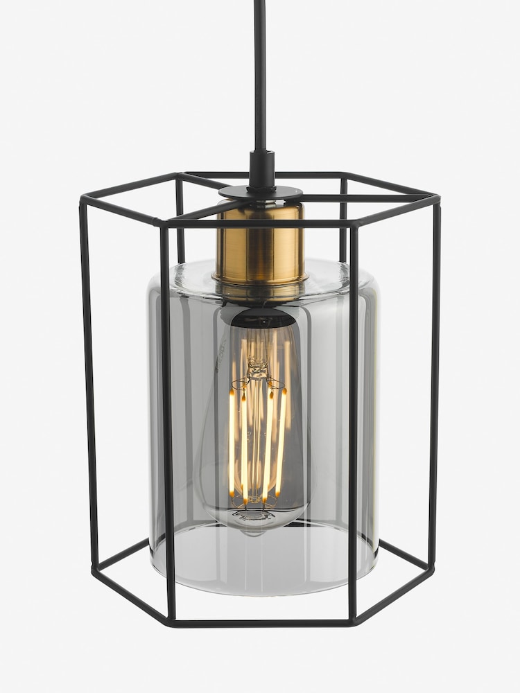 Dar Lighting Black Tatum Pendant Ceiling Light - Image 5 of 5 Dar Lighting Black Tatum Pendant Ceiling Light - Image 5 of 5