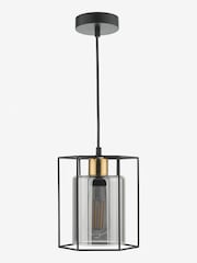 Dar Lighting Black Tatum Pendant Ceiling Light - Image 2 of 5