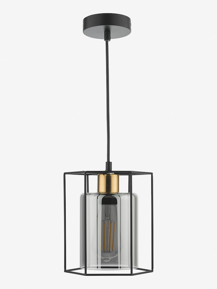 Dar Lighting Black Tatum Pendant Ceiling Light - Image 2 of 5