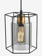 Dar Lighting Black Tatum Pendant Ceiling Light - Image 3 of 5
