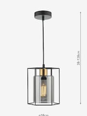 Dar Lighting Black Tatum Pendant Ceiling Light - Image 5 of 5