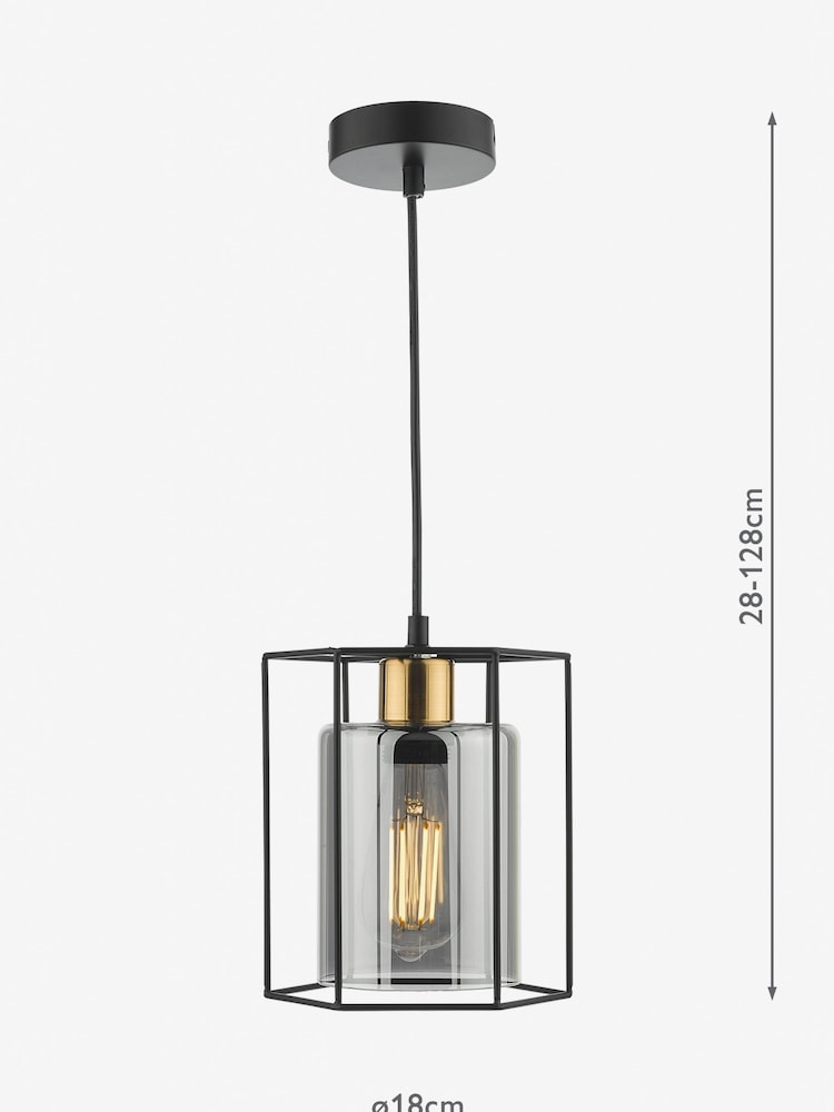 Dar Lighting Black Tatum Pendant Ceiling Light - Image 5 of 5
